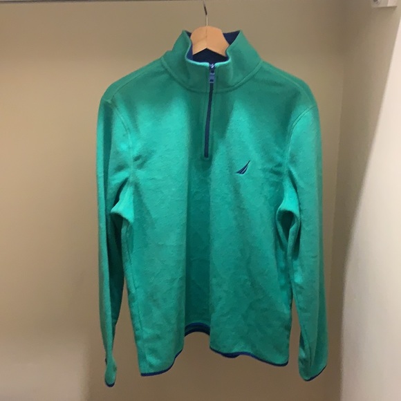 Green Nautica Pullover Zip Sweater - Picture 2 of 6